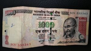1000Rupees Old Note
