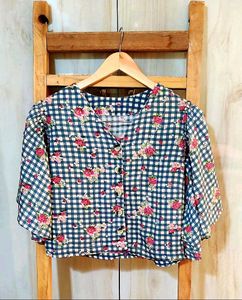 Cotton Printed Top Size-34