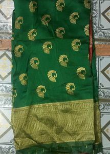 Green & Gold Saree