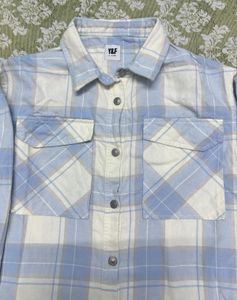 Blue Plaid Shirt Jacket