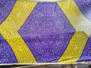 2 Bandhani Dupatta - Purple &amp; Yellow