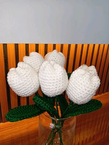 Crochet White Tulip 🌷🤍