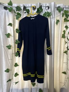 Navy &amp; Yellow Stripe Dress