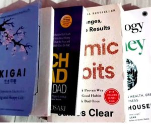 Combo Pack Of 4 Atomic + ikigai + Psychology+Rich