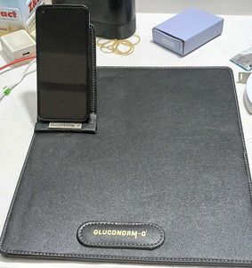 Leather Mouse Pad With Phone Holder