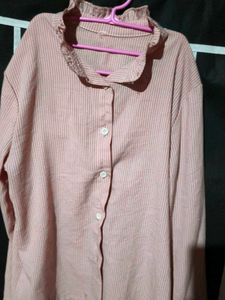 Striped Button-Up Top