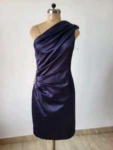 One-Shoulder Satin Dress