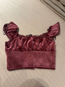 Velvet crop Top
