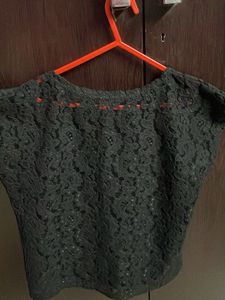 Transperent Black Net Top