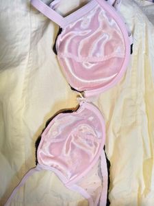 Cute Pink Polka Dot Bra 34 C