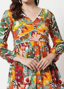 The Dry StatePrinted Fit &amp; Flare Dress From Ajio