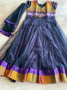 Anarkali top with Net shawl