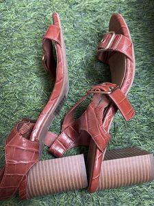 Brown Ankle Strap Heels
