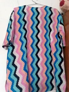 Zigzag Print Boxy Top