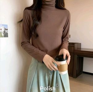 New With Tag Korean Brown Long Sleeve Top