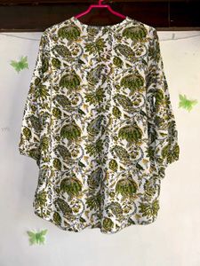 Green Printed Top