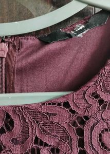 Burgundy Lace Dress