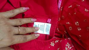 Red Embroidered Kurta Set