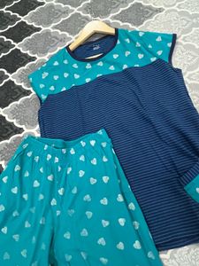 Blue Night Suit For Women
