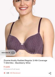 Patterned Purple Bra - 32B