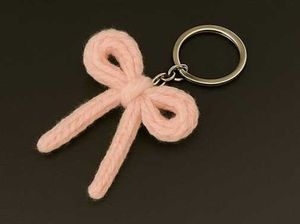 Beautiful Crochet Bow Keychain For Beg And Purses