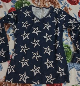 Blue Sweateshirt Top