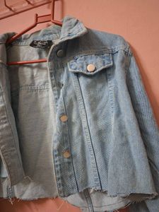 H&amp;M Crop Denim Jacket