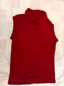 2 Ribbed collar sleeves tops