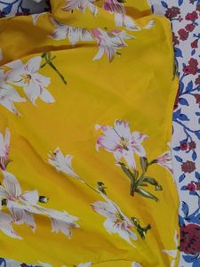 Floral Yellow Peplum Top