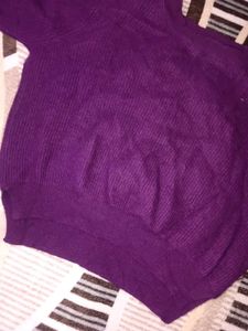 Purple Knit Pullover