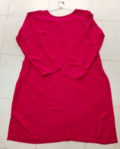 Dark Pink ( Rani)Embroidered Kurta looks Pretty