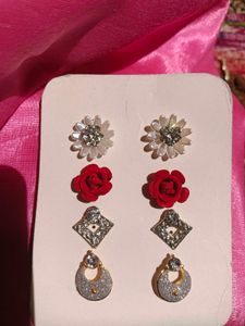 13 Pairs Of College Studs And Earrings Combo