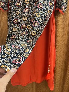 Black Printed Layered Kurti