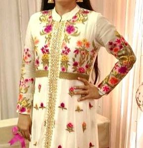 Floral Embroidered Anarkali Kurti