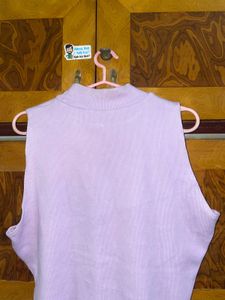 Sleeveless Mauve Mock Neck Top XXL