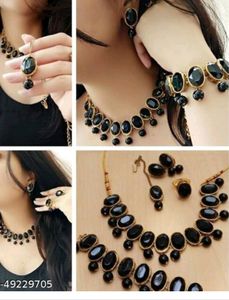 black  🖤 colour jwellery set... a necklace.
