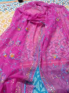 Special Sequins And Resham Handwork Dupatta