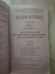 Accountancy Class 12th Part A Volume 1 CBSE Book