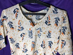 Floral Print Short Kurti