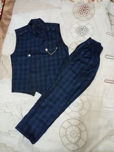 Three Piece Casual Waist Coat Set