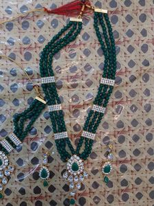 Green Beaded Jewelry Set