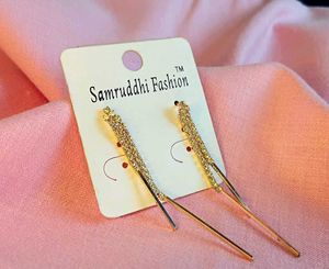 Elegant Gold-Tone Dangle Earrings