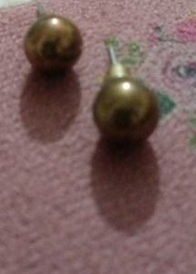 Vintage Gold &amp; Purple Orb Earrings