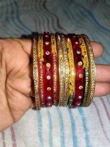 Colorful Rhinestone Bangle Set