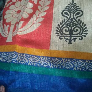 New❤️💙 Unused Saree With Blouse Material