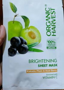 ORGANIC HARVEST BRIGHTENING SHEET MASK ❤🎉