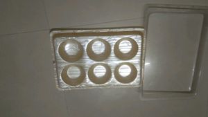 Set of Six Impressioned Decorative Tray