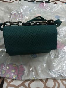Green Quilted Chain Bag