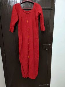Beautiful Red Cotton Kurta