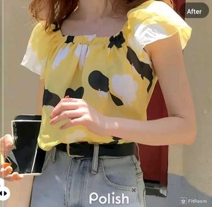 New With Tag Korean Frill Cute Flair Top